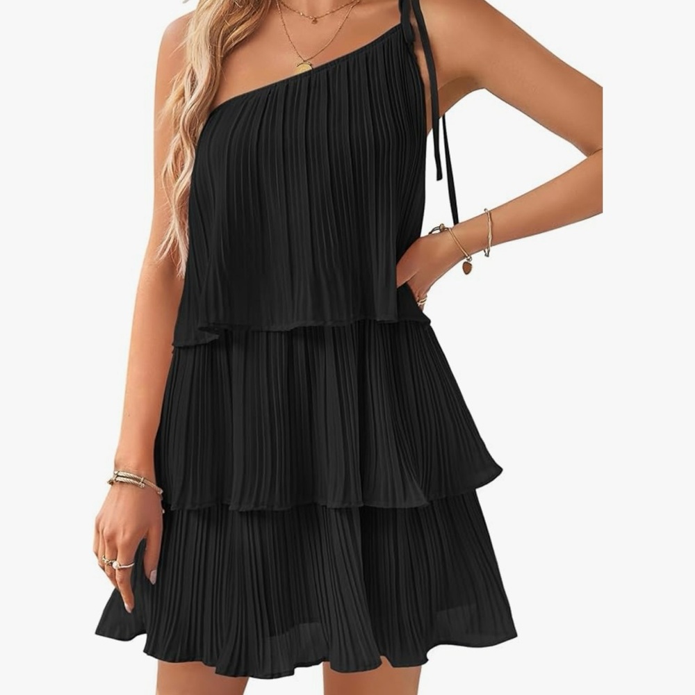 Chic Black One Shoulder Dress